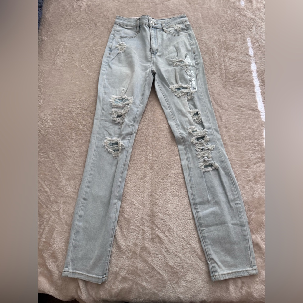 Rue21 Light Blue High-Rise Skinny Jeans